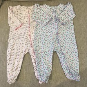 Lot of Kissy Kissy Floral Ruffle Footies